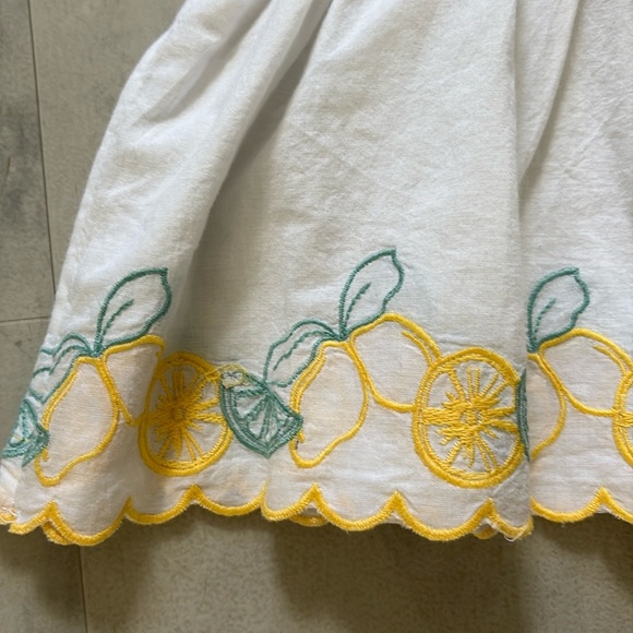 Joie. Shorts  Sleep shorts.  100% cotton. White yellow teal. Elastic.+ Smocking - Picture 4 of 7